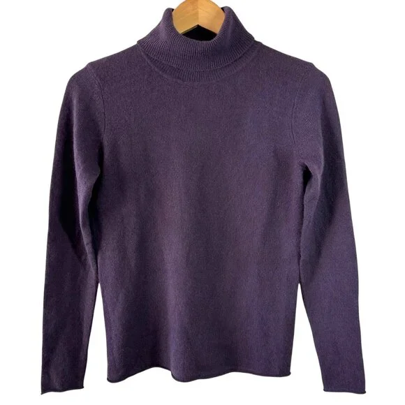 Philosophy by Republic 100% Cashmere Turtleneck Sweater Purple Size Small - Picture 2 of 5